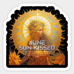 June zodiac Sun Kissed Sticker